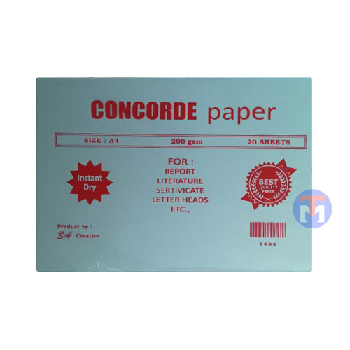 

Kertas Concorde A4 200gr 20 Lembar