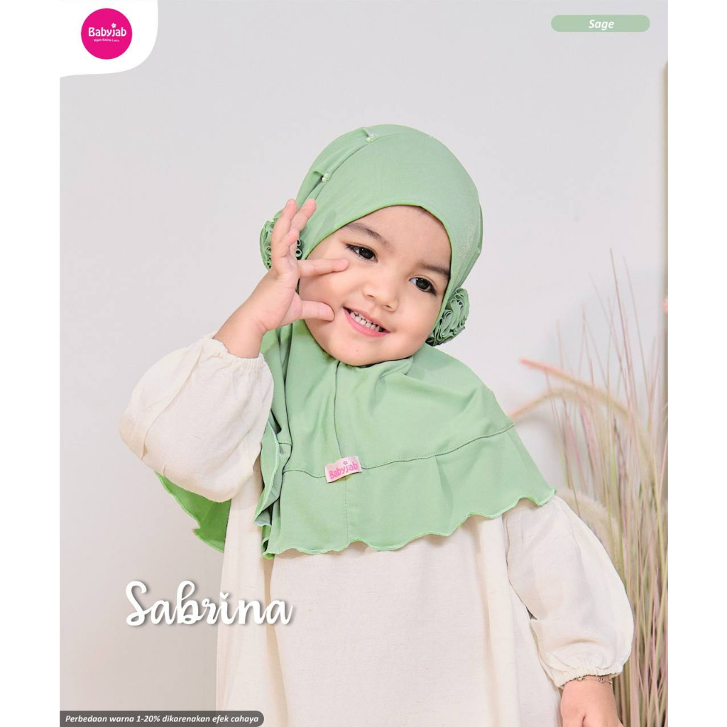 Babyjab Hijab Sabrina Kerudung Anak Bahan Jersey Premium Warna Gold, Red Velvet, Mocca, Buble Gum, L