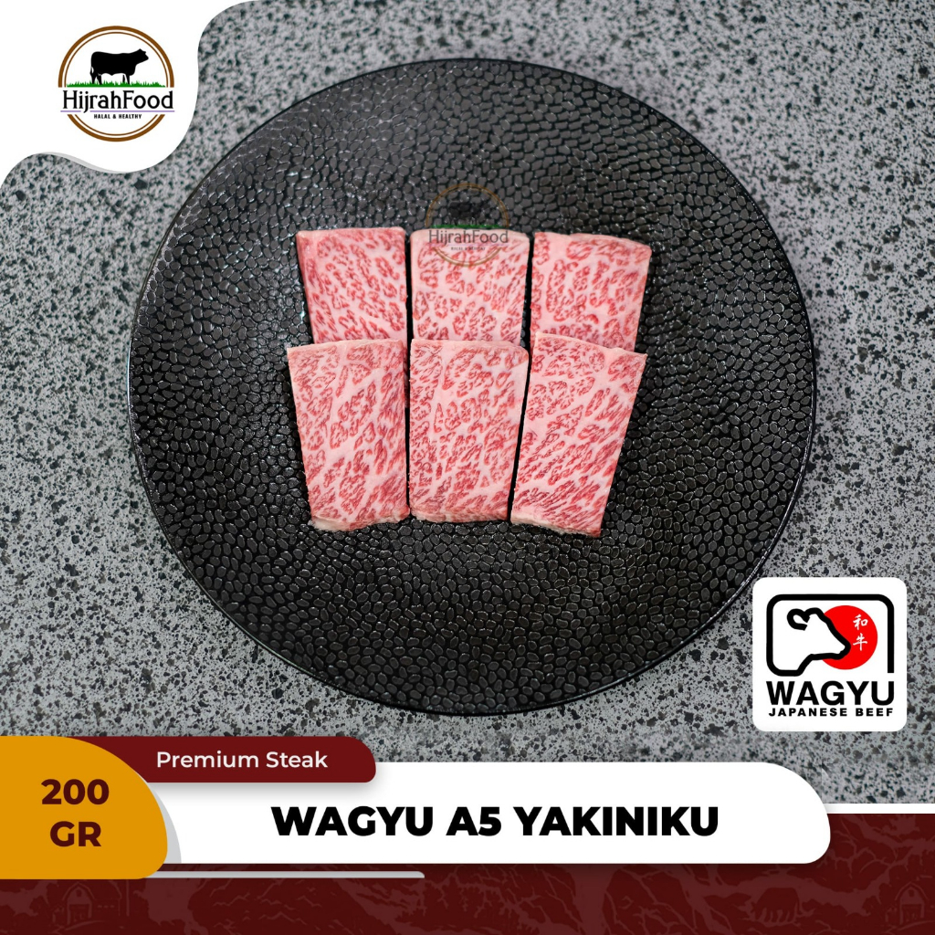 

Hijrahfood Daging Wagyu A5 Japanese Nishiawa Beef Yakiniku Cut 200gr