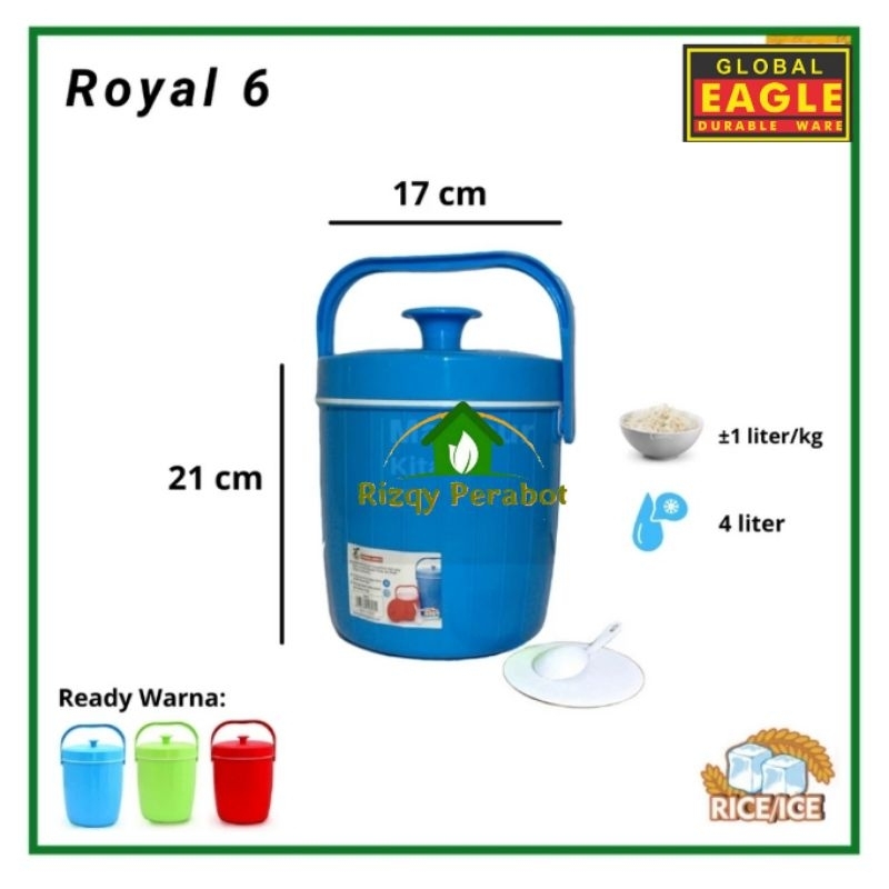 Termos Nasi Global Eagle NO 6 / Termos Es Eagle / Rice Ice Bucket global eagle