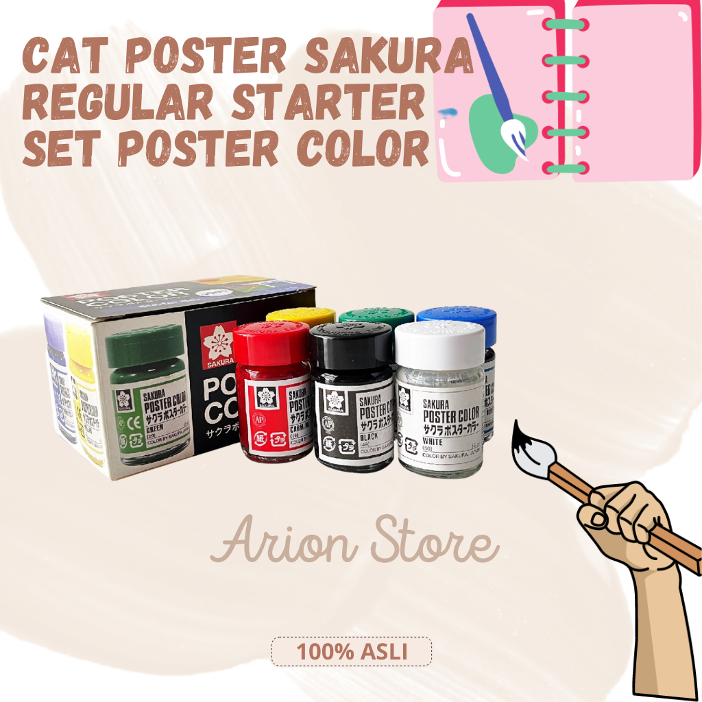 

[ARION STORE] Cat Poster Sakura 6x15ml Regular Starter Set Poster Color [PCS]