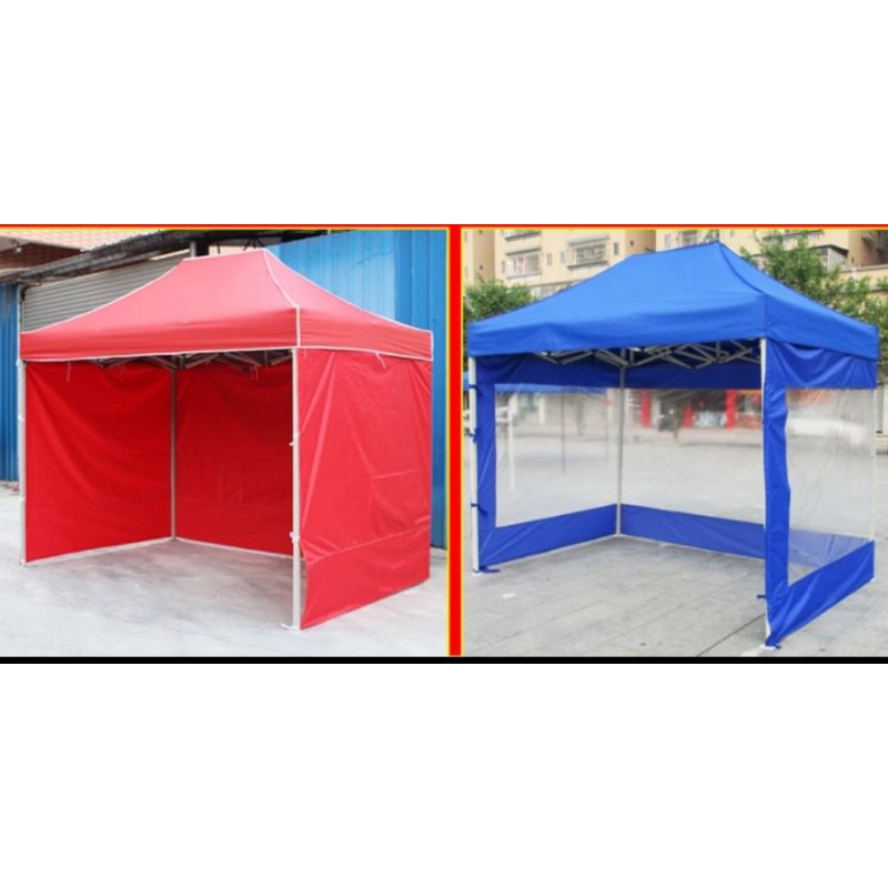 Tenda lipat 2x2 + dinding 3sisi