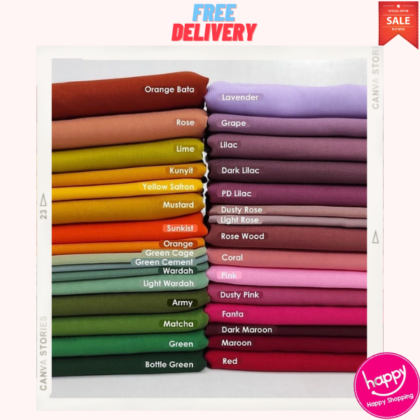 ⚡BEST SELLER ✔ kain double hycon / kain sifon korea/ KAIN SIFON HYCON TERMURAH ✔✔