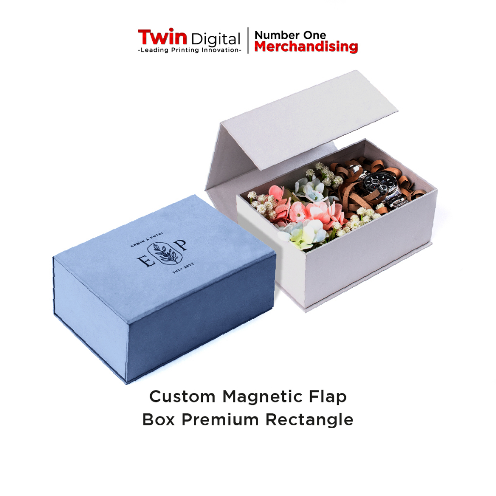 

Twindigital Custom Magnetic Flap Box Premium Rectangle Bridesmaid Box - Kotak Kado Wisuda Hampers Wedding