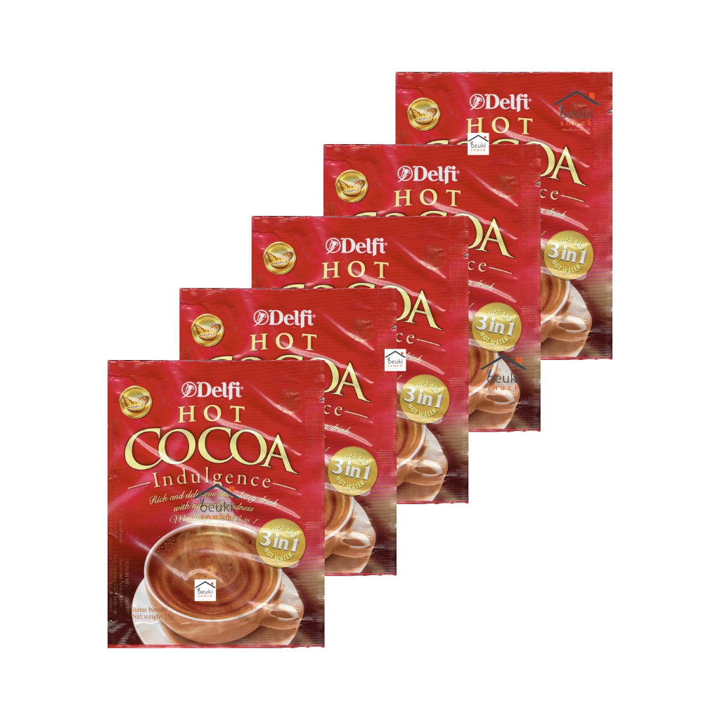 

5PCS Delfi Hot Cocoa Indulgence Minuman Coklat Delfi Hangat 3 in 1