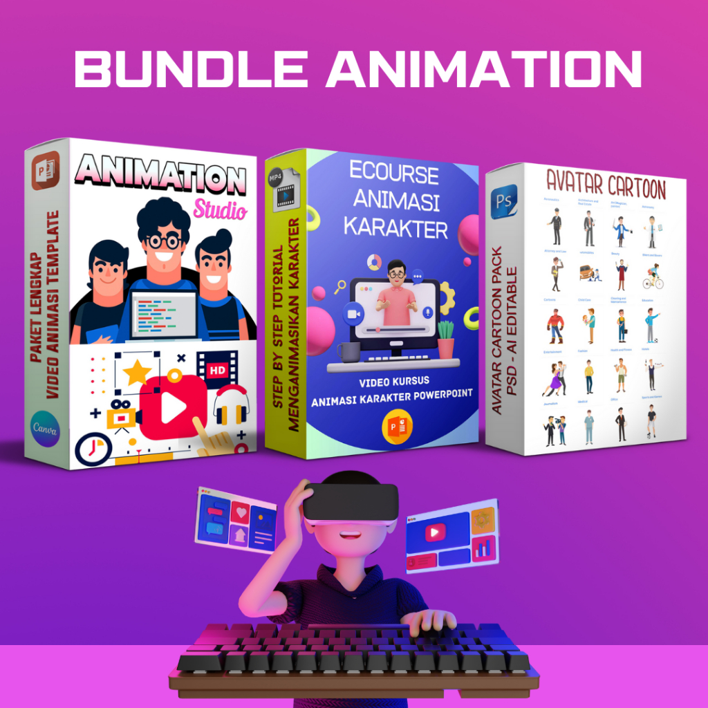 Bundle Pack Animation Cartoon PowerPoint Templates