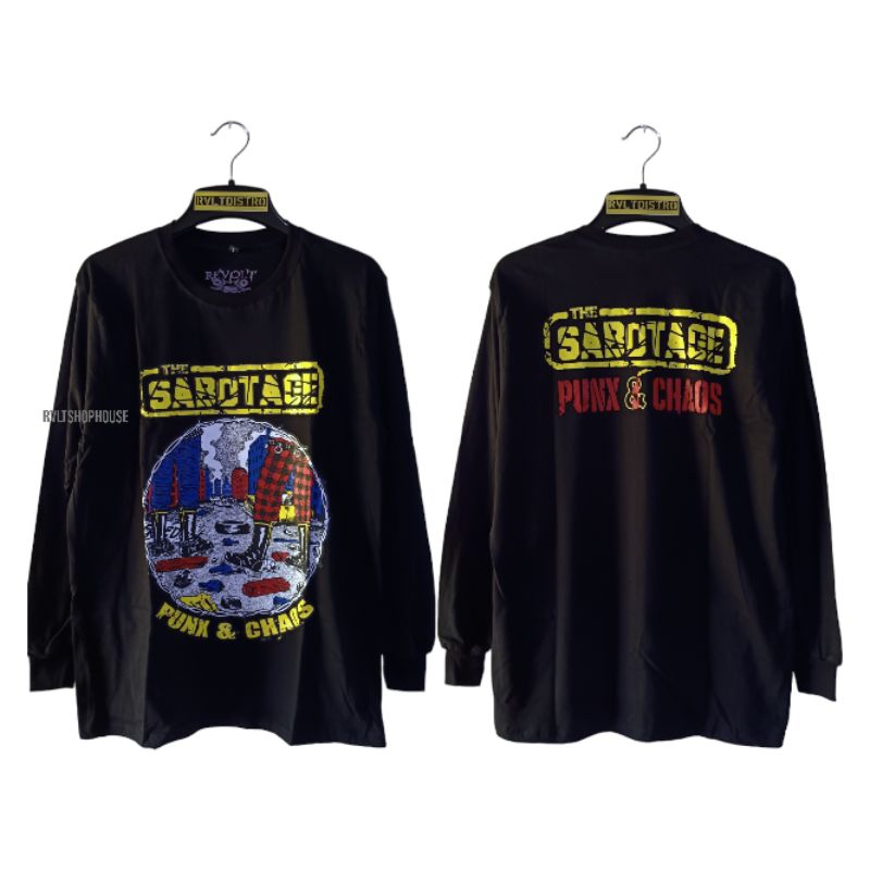 Kaos Band Punk Lengan Panjang The Sabotage / Longsleeve Punk / T-shirt Punk Kaos Distro