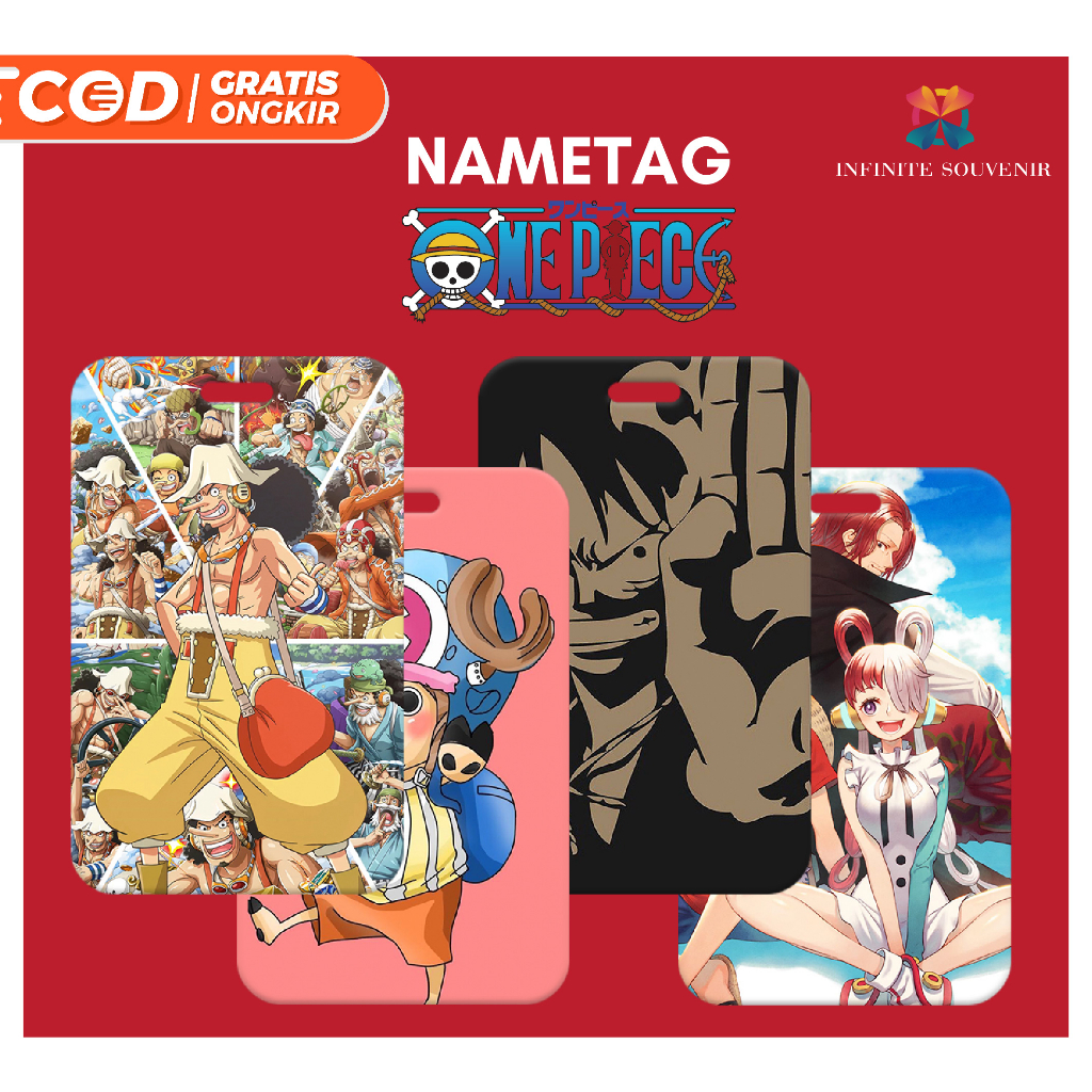 

(N009) Nametag One Piece Tanpa Tali / ID Card Straw Hat / Card Holder Luffy / Edisi One Piece