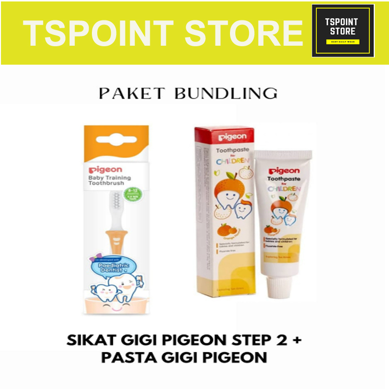 TSPOINT Paket Bundling Pigeon Sikat Gigi Step 1 Step 2 Dan Pigeon Pasta Gigi 60 gram