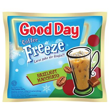 

GOOD DAY FREEZE 3IN1 HAZELNUT MACCHIATO (1 RENCENG = 10 SACHET @30 GR)