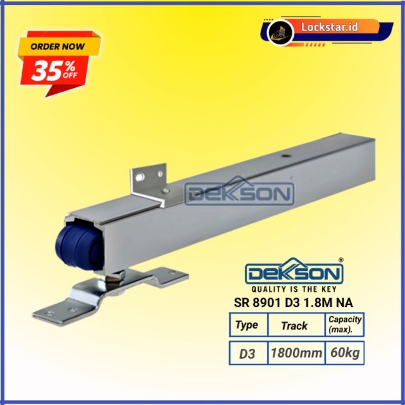 Rell Sliding Pintu Geser Dekson SR 6901 D3 1.8M NA Rel Gantung Pintu 1Set Complete