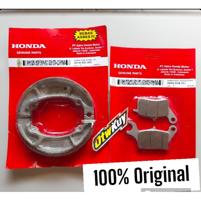 Kampas Rem Depan dan Belakang ORIGINAL HONDA Beat fi Scoopy VARIO 125 150 old