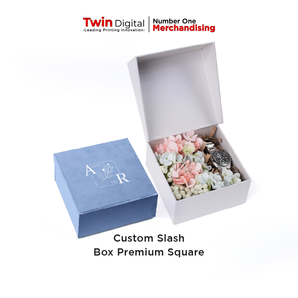 

Twindigital Custom Slash Box Premium Square Hampers Merchandise - Kotak Kado Penyimpanan Barang