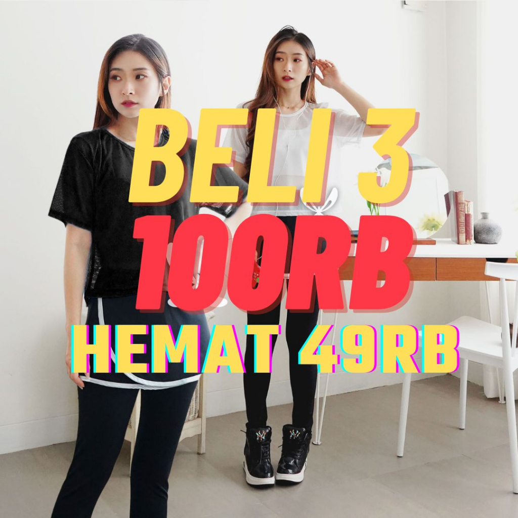 NEON - Kaos Crop Top Korea Wanita Mesh / baju crop top korea/ kaos crop top oversize/atasan crop top