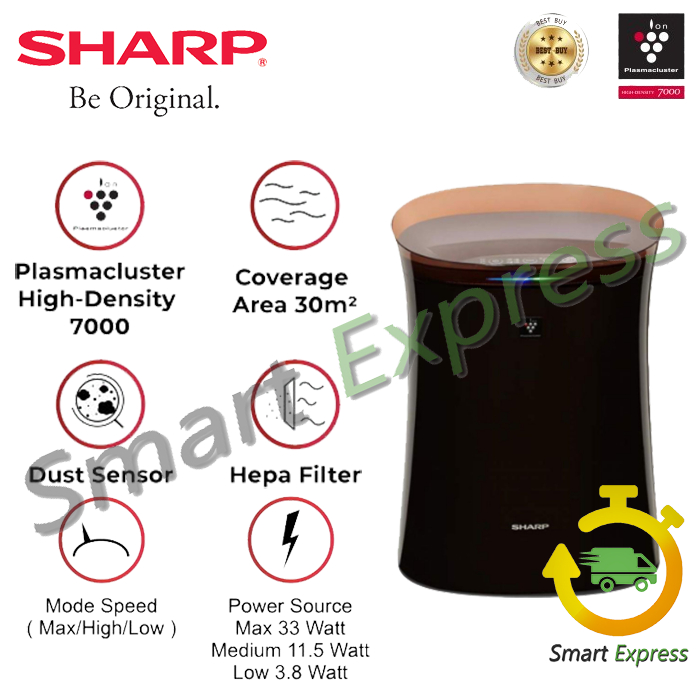 AIR PURIFIER SHARP FP-F40Y / FP-F40Y-T / FP-F40Y-W - (30m2 / ION PLASMACLUSTER)