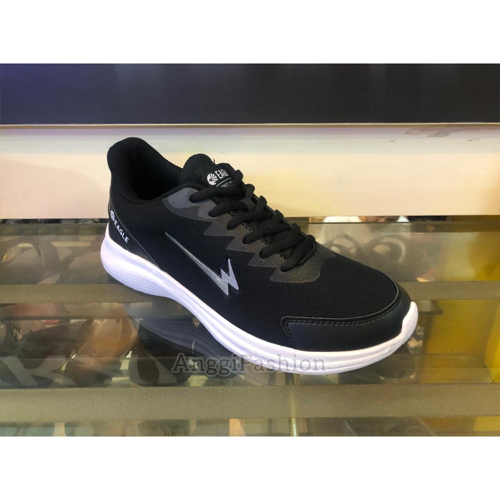 Sepatu Sneakers Running Eagle Atlas - Black/White