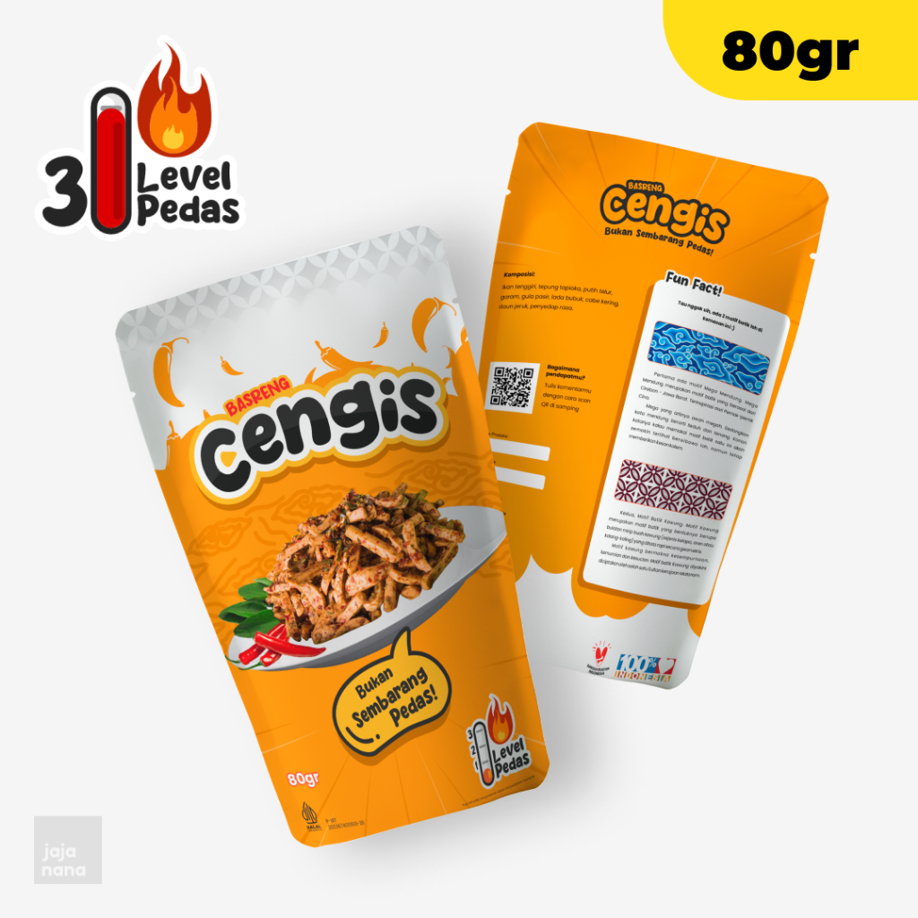 

Basreng Pedas Daun Jeruk Camilan Bakso Goreng Pedas 80gr BASRENG CENGIS - LEVEL 3