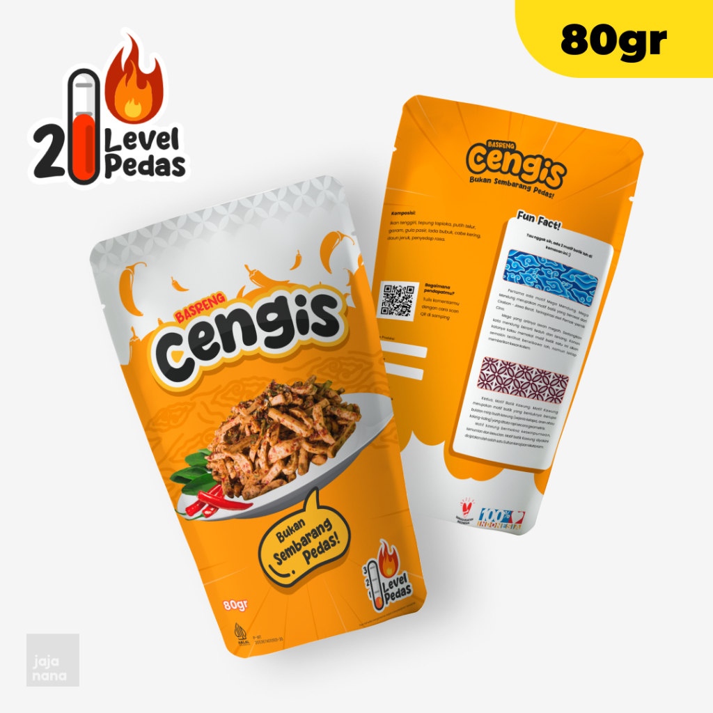 

Basreng Pedas Daun Jeruk Bakso Goreng Rasa Pedas 80gr BASRENG CENGIS - LEVEL 2