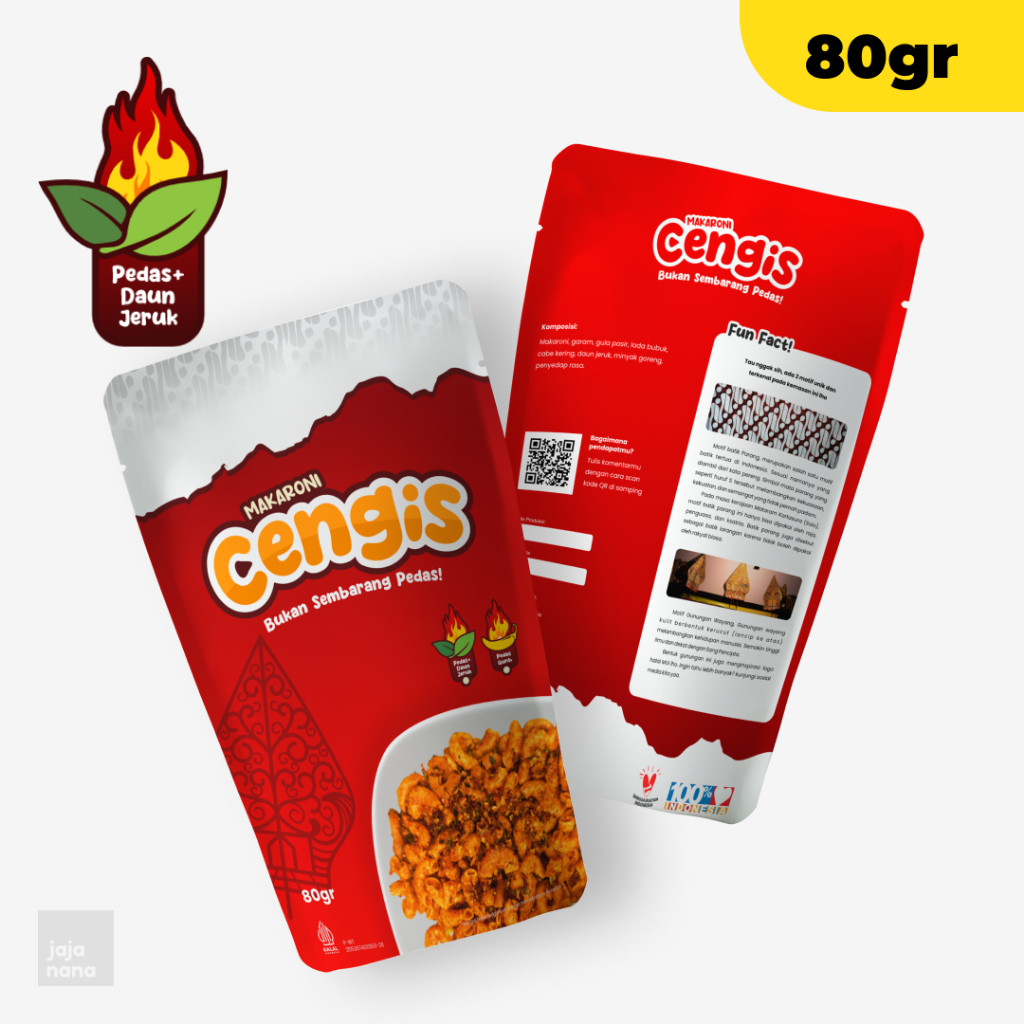 

Makaroni Pedas Camilan Makaroni Pedas Daun Jeruk 80gr - MAKARONI CENGIS PEDAS DAUN JERUK