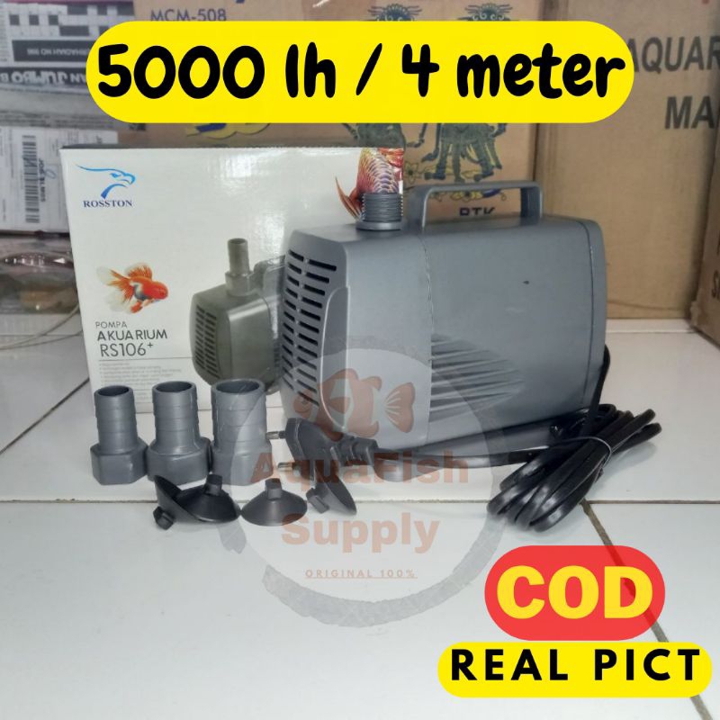 pompa kolam ikan celup 5000 liter per jam low watt naik 4 meter filter air airmancur.