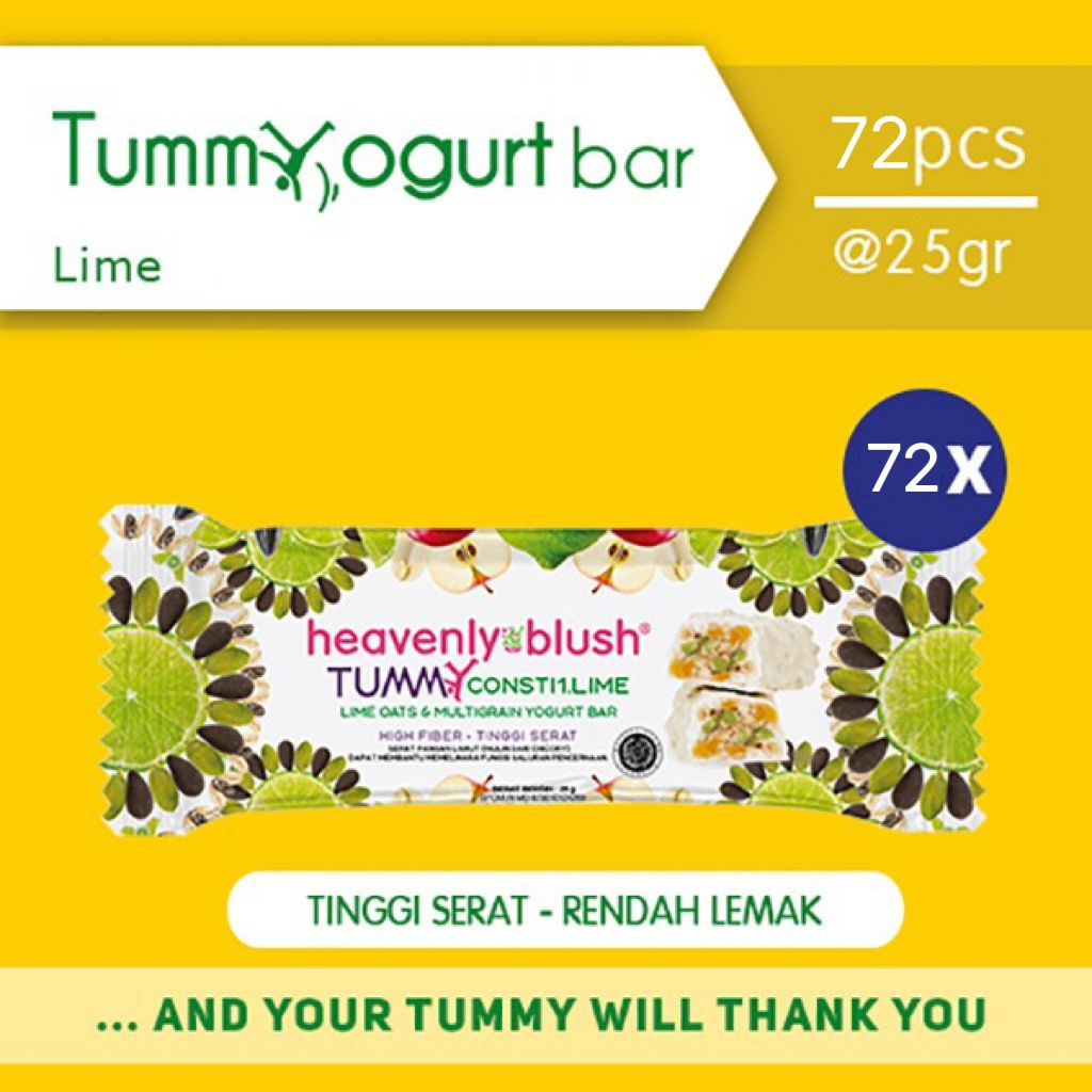 

Yogurt Heavenly Blush Tummy Bar Lime [72Pcs x 25Gr]