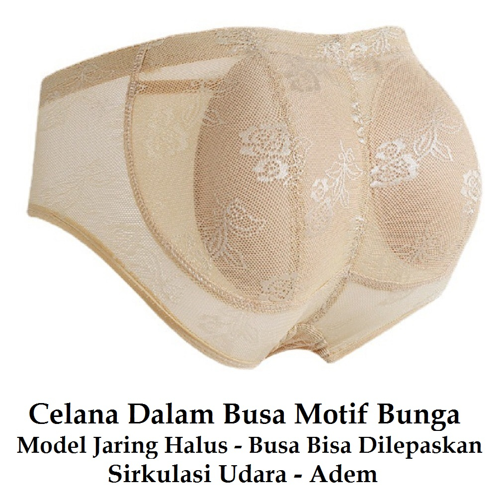 Celana Dalam Busa Motif Bunga Pembesar Bokong Palsu Segitiga / CD Bokong Pantat Palsu Segitiga DM-CB