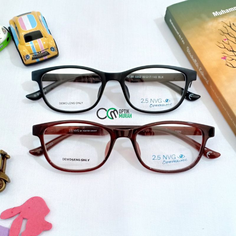 Frame kacamata lentur elastis kotak kombinasi oval unisex ORI NVG 20 0101