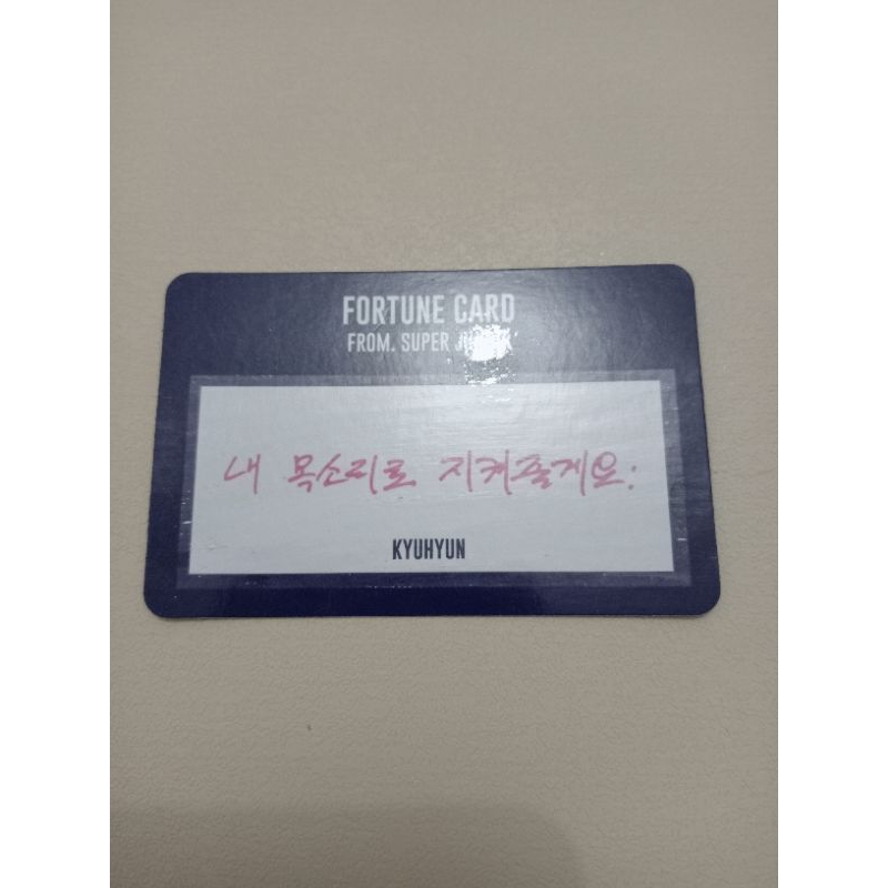 [OFFICIAL] KYUHYUN FORTUNE SCRATCH MESSAGE CARD SS9 ENCORE