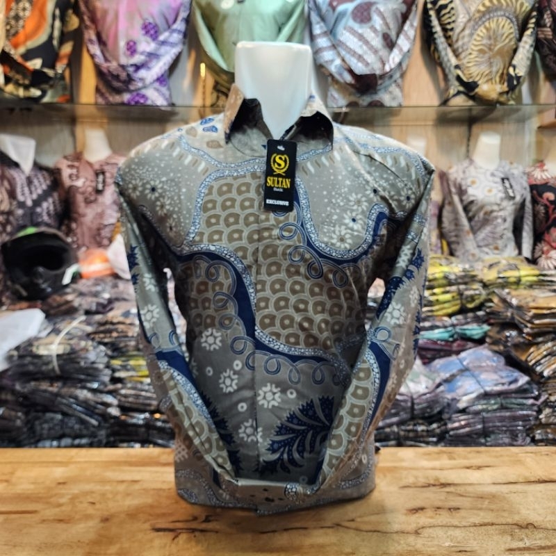 Batik Pria Lengan Panjang Premium Berpuring