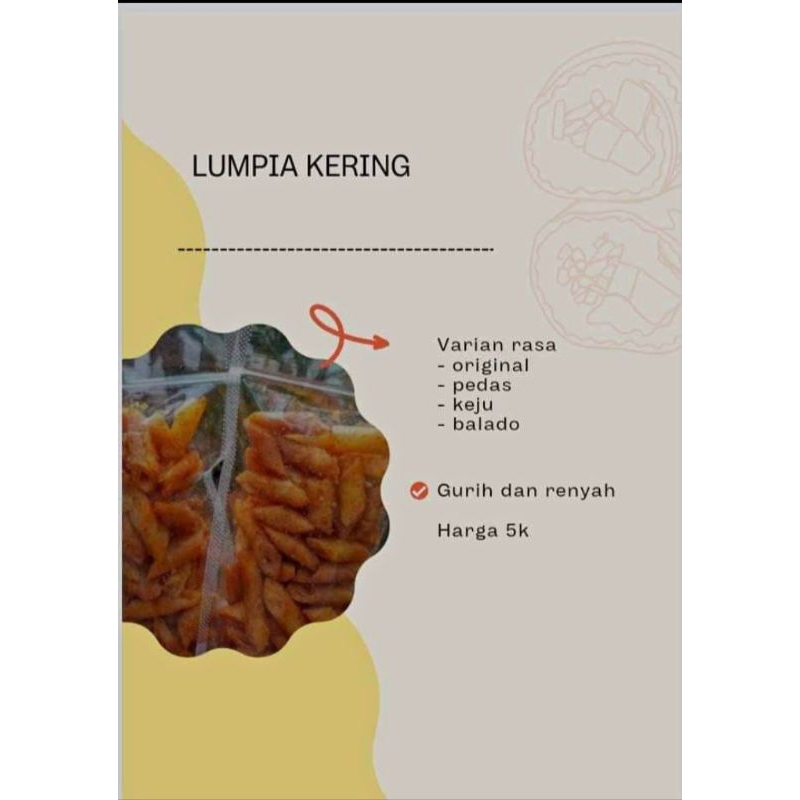 

lumpia kering ngemil enak kemasan poch 120g