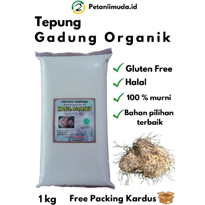 

Tepung GADUNG Organik / Tepung SIKAPA kemasan 1 KG