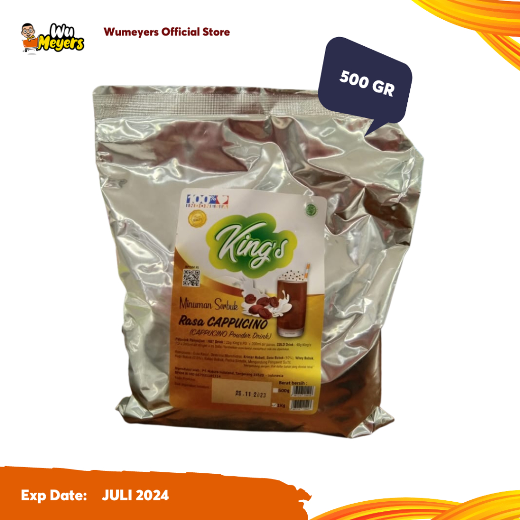 

Minuman Bubuk Cappucino Kings Powder Drink Cappucino 500 gram