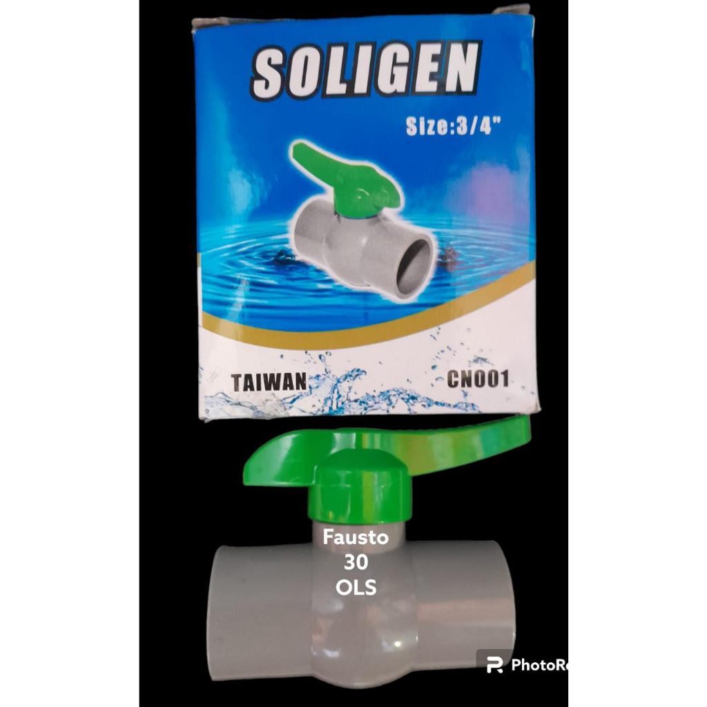 STOP KRAN 3/4 INCH PVC - BALLVALVE - BALLVALVE SOLIGEN 3/4 INCH