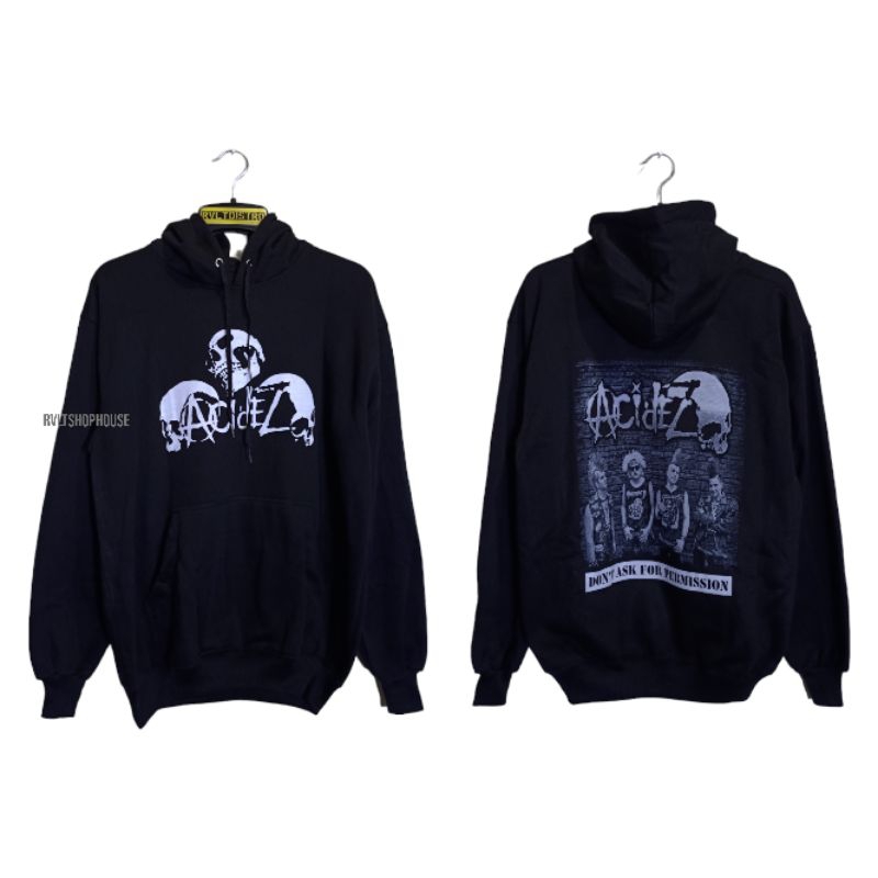 Jaket Hoodie Zipper Band Punk Acidez / Jaket Distro / Jaket Pria / Jaket Punk