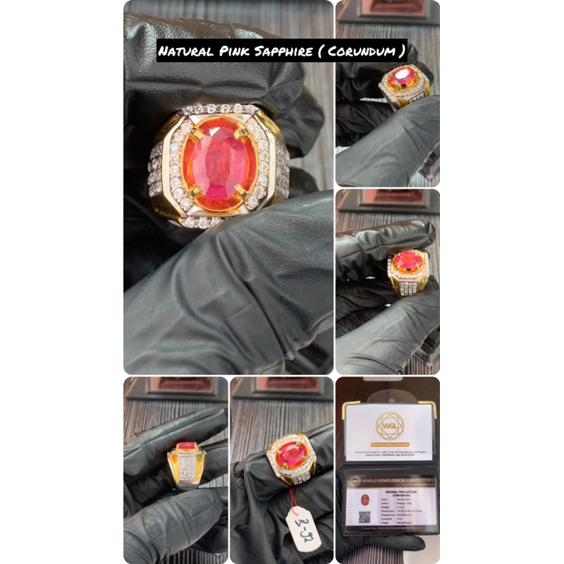 NATURAL PINK SAPPHIRE ( CORUNDUM ) “MEMO WGL”