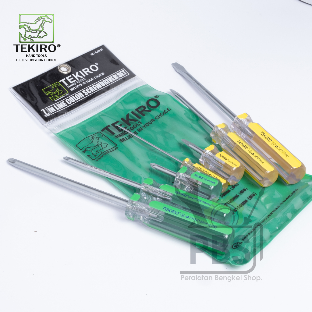 Obeng set Kristal TEKIRO ORIGINAL. obeng set berkualitas. peralatan bengkel motor. alat bengkel berk