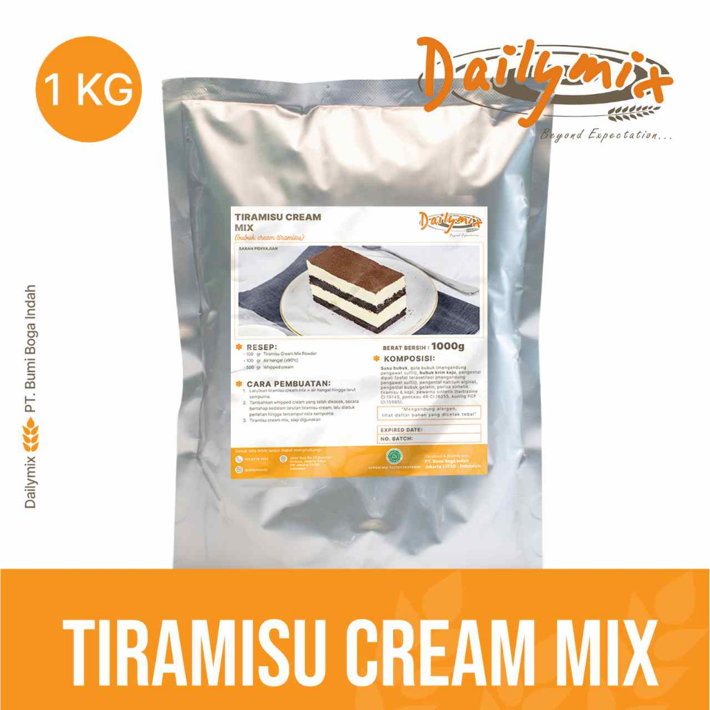 

( Dailymix ) Tiramisu Cream Instant Powder / Premix Tiramisu Cream / Tiramisu Powder