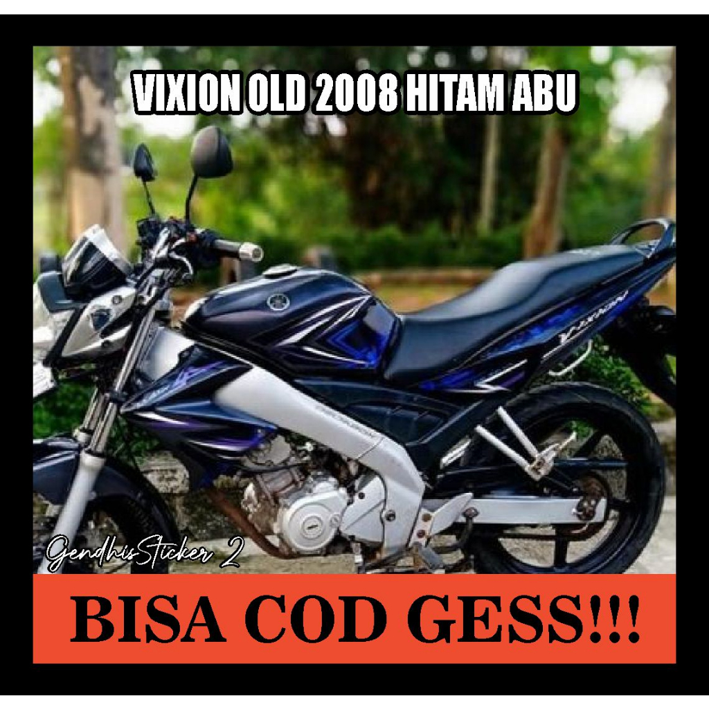 striping yamaha vixion old 2008 hitam abu