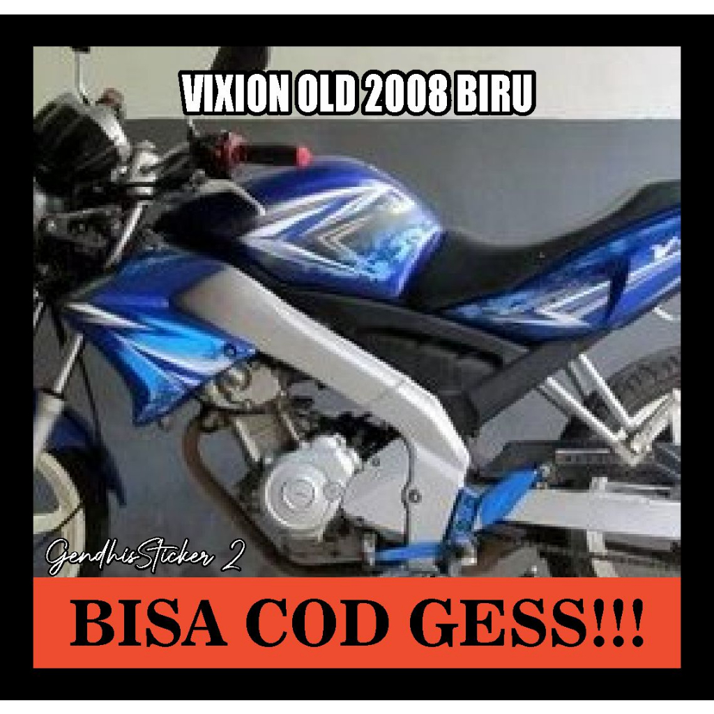 striping yamaha vixion old 2008 biru