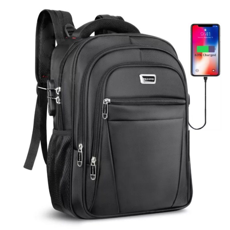 Tas ransel sekolah Polo Gives 16 inch ori import ( Bisa COD )