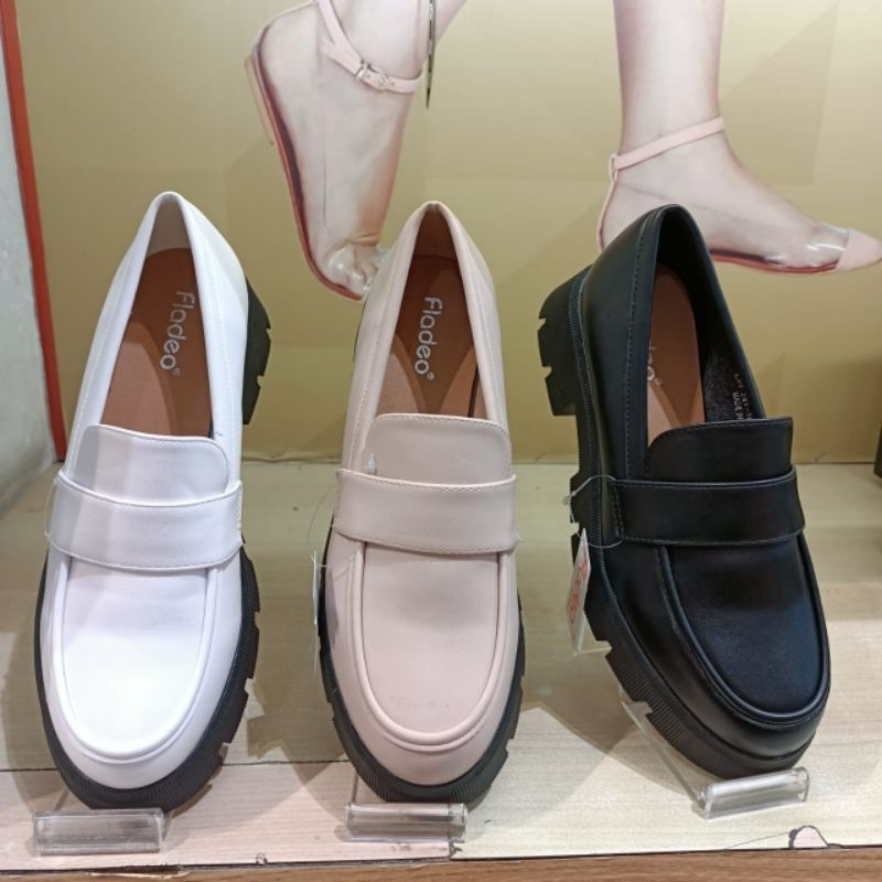 FLADEO sepatu loafer wanita model docmart