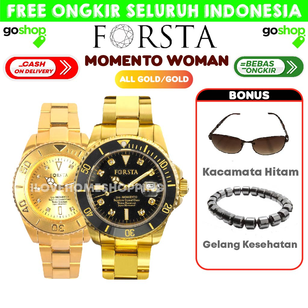 Forsta Momento 512 Wanita Dual Tone / Gold / All Gold - Jam Tangan Kesehatan
