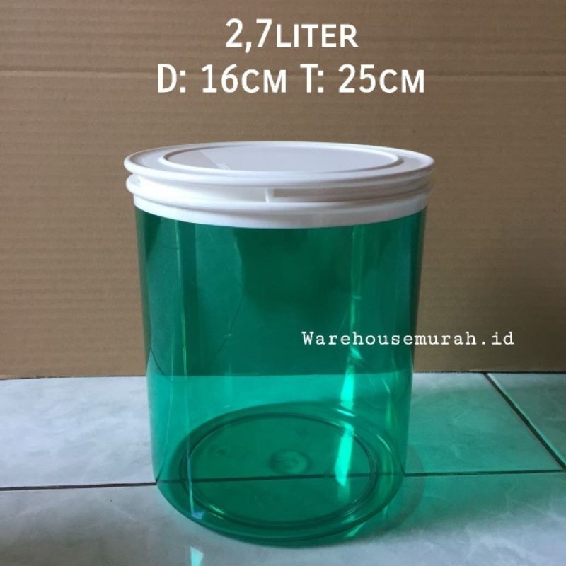 Jolly Keeper hijau toska 2,7L ( toples makanan ) by tuppwr