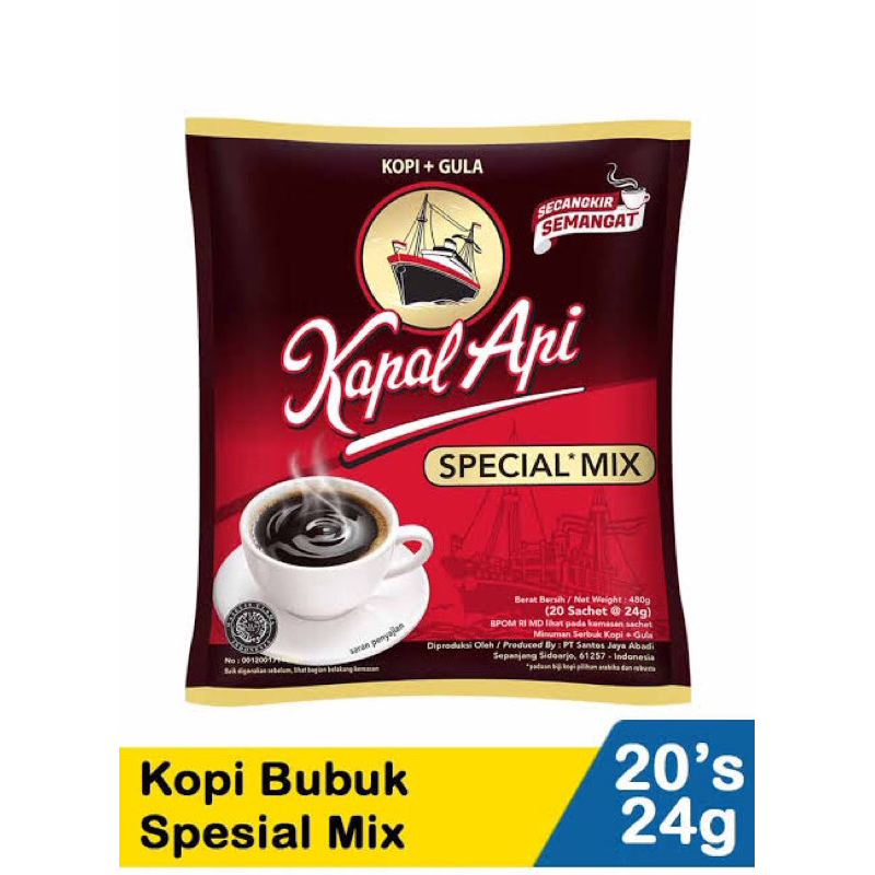

Kapal api special mix kopi+gula 1 renteng ISI 11