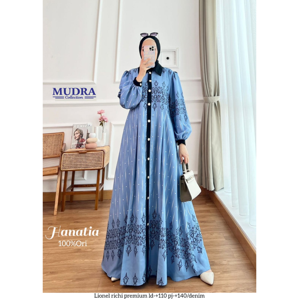 [NEW] HANATIA DRESS GAMIS WANITA PESTA KONDANGAN ORI BY MUDRA HIJAB || ABAYA WANITA TERBARU PREMIUM