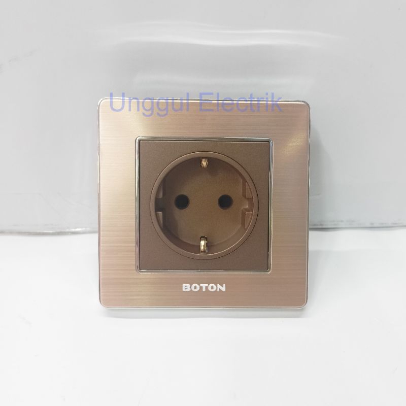 Stop kontak boton K2-009 16A euro socket colokan mewah dinding inbow