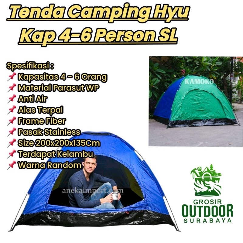 Tenda Camping Hyu Kap 4-6 Person SL HY - 024