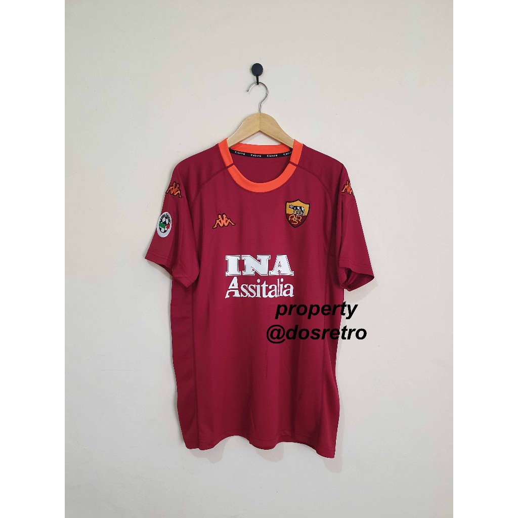 Jersey Retro Rare AS Roma Home 2000 2001 TOTTI 10