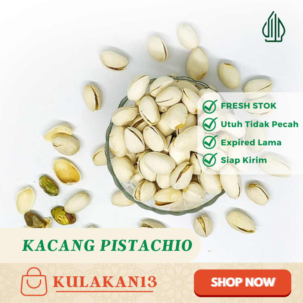 

kacang pistachio 250 gr fustuk camilan sehat Import Kacang Arab