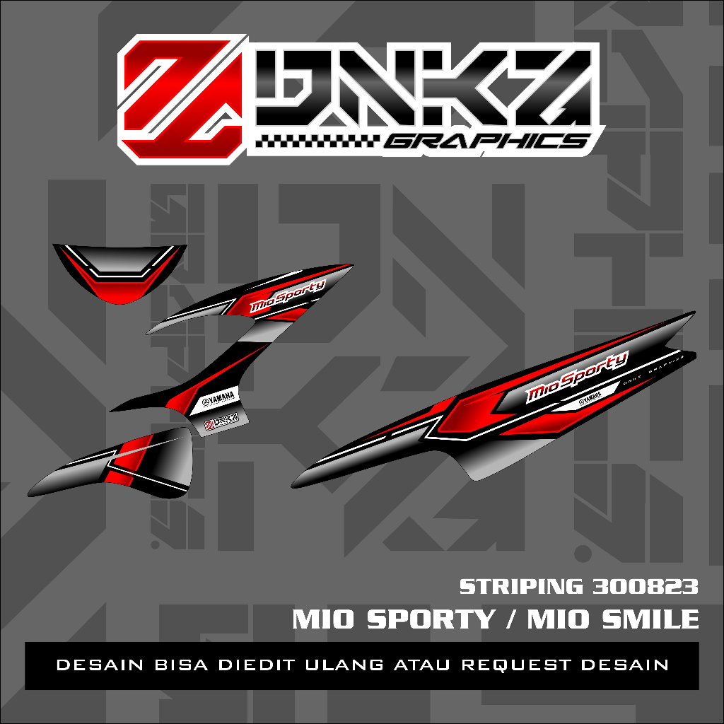 Stiker Mio Sporty Decal Striping Mio Sporty Premium Racing N300823